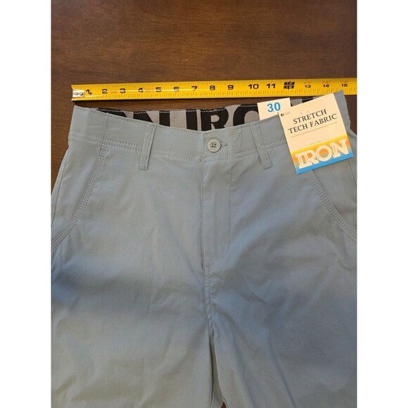 NWT Iron Co Mens Shorts Size 30 Stretch Tech Fabric Gulp Blue NEW Casual - Picture 4 of 7